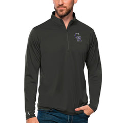 MLB Colorado Rockies Antigua Tribute Quarter-Zip Pullover Top
