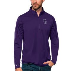 MLB Colorado Rockies Antigua Tribute Quarter-Zip Pullover Top