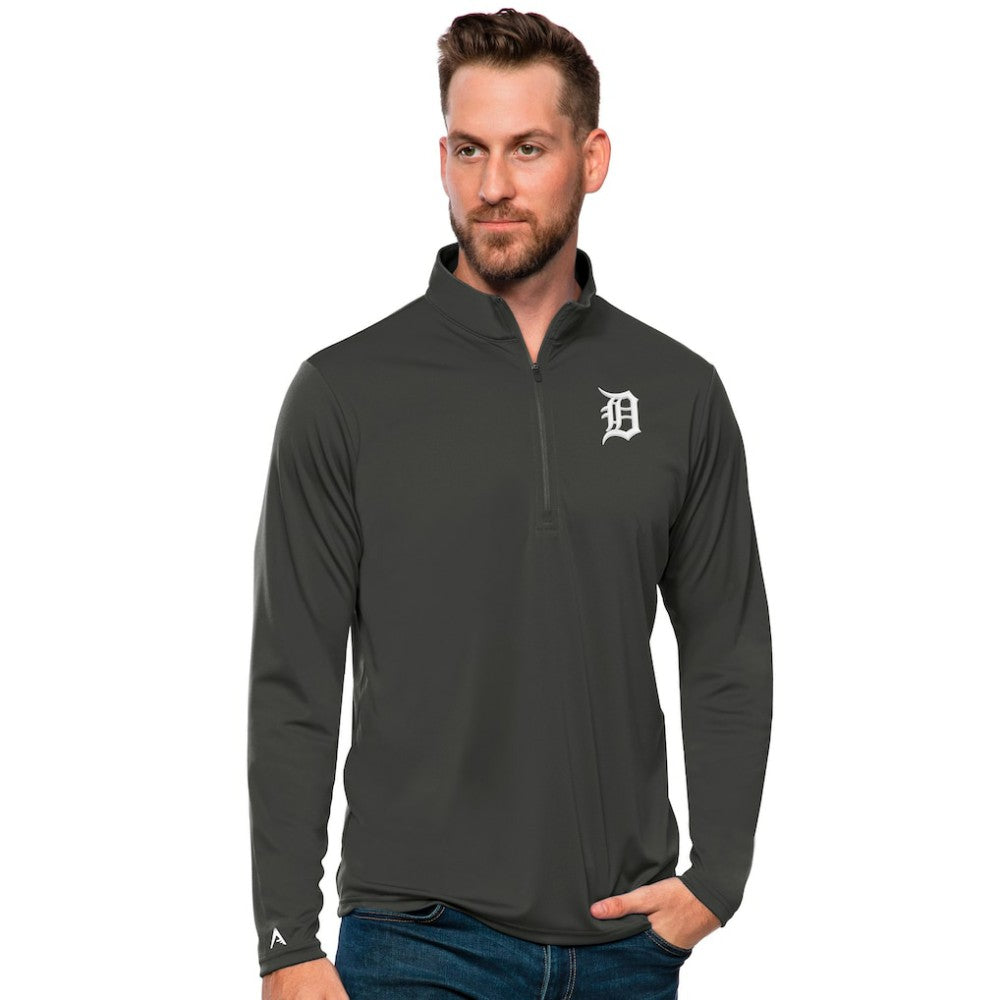 MLB Detroit Tigers Antigua Tribute Quarter-Zip Pullover Top