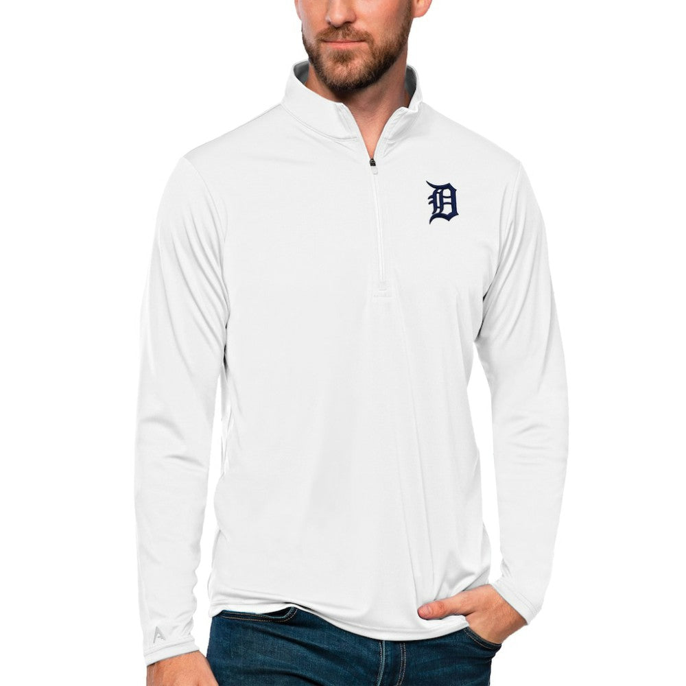 MLB Detroit Tigers Antigua Tribute Quarter-Zip Pullover Top