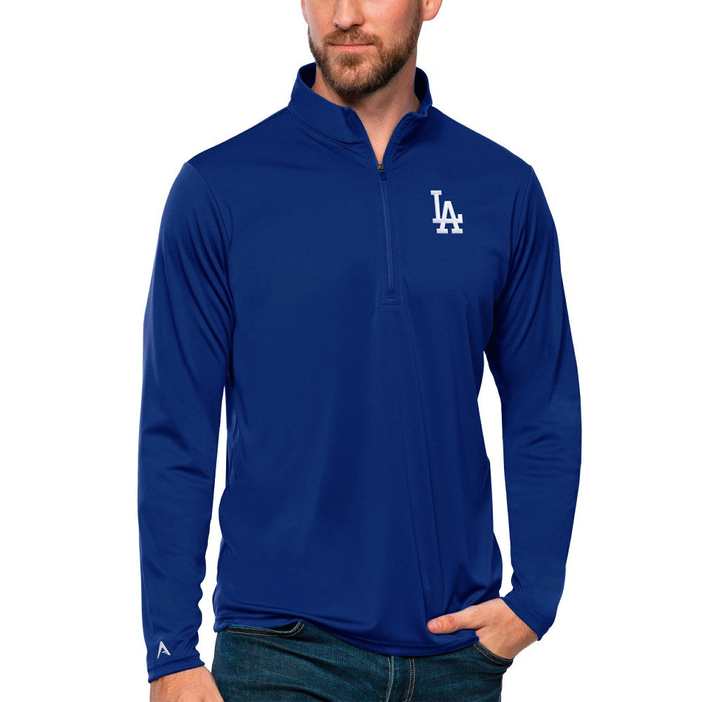 MLB Los Angeles Dodgers Antigua Tribute Quarter-Zip Pullover Top