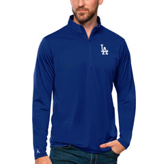 MLB Los Angeles Dodgers Antigua Tribute Quarter-Zip Pullover Top