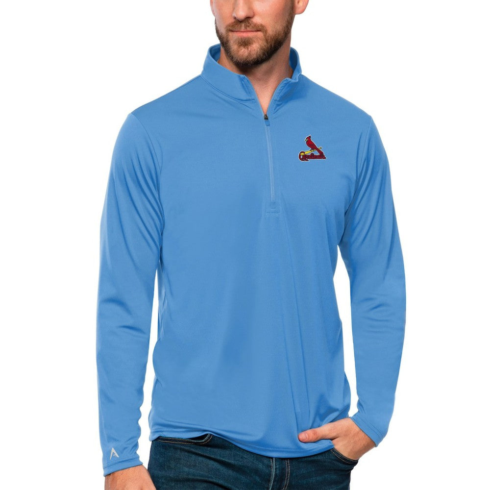 MLB St. Louis Cardinals Antigua Tribute Quarter-Zip Pullover Top