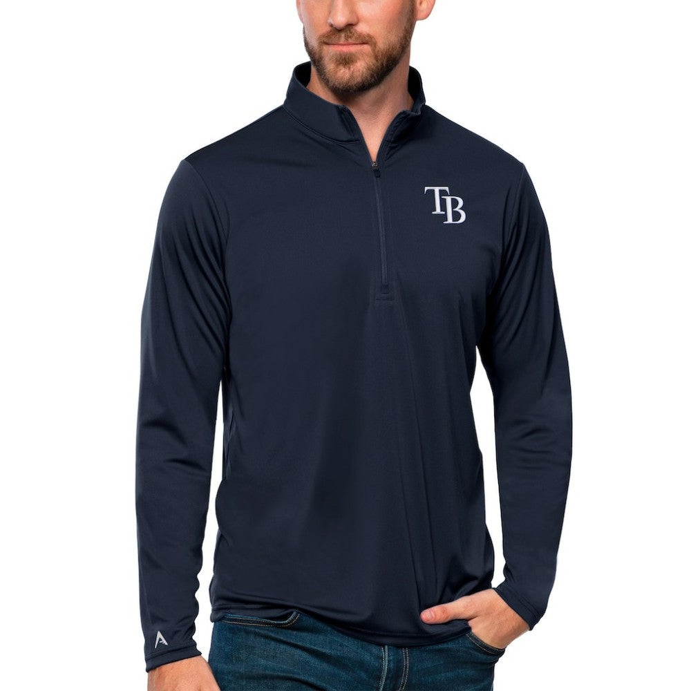 MLB Tampa Bay Rays Antigua Tribute Quarter-Zip Pullover Top