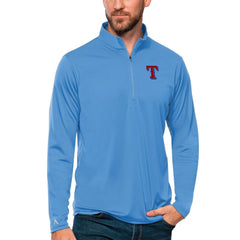 MLB Texas Rangers Antigua Tribute Quarter-Zip Pullover Top