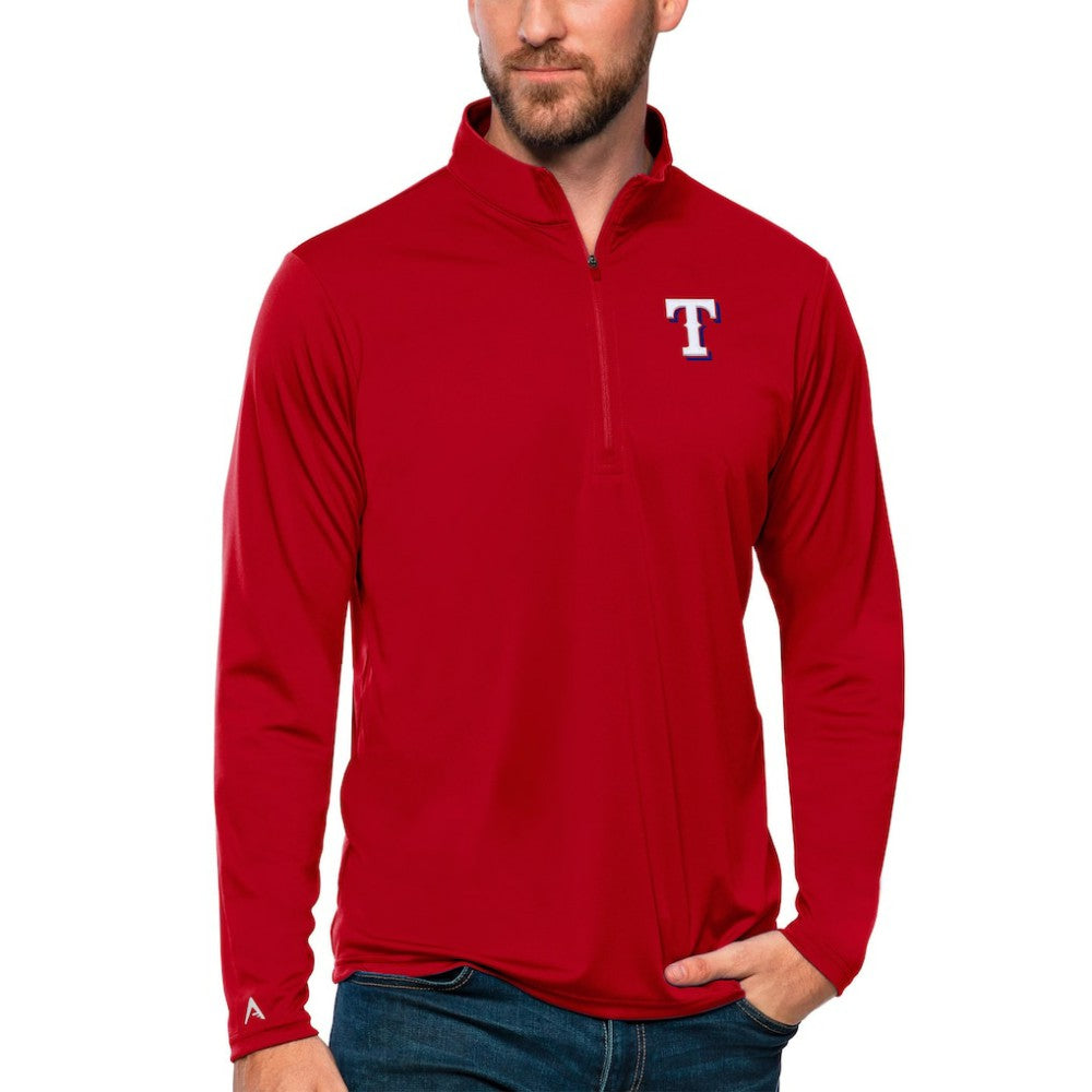 MLB Texas Rangers Antigua Tribute Quarter-Zip Pullover Top