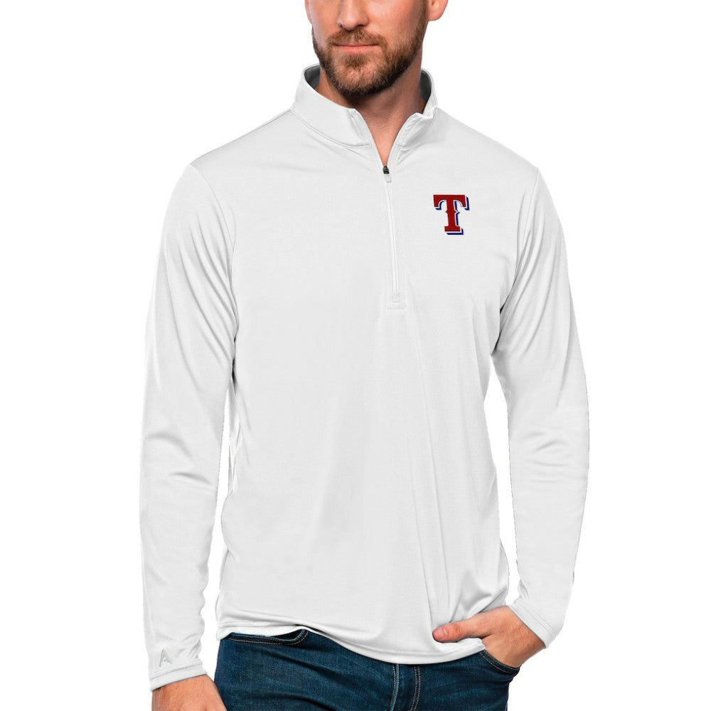MLB Texas Rangers Antigua Tribute Quarter-Zip Pullover Top