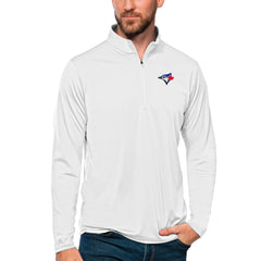 MLB Toronto Blue Jays Antigua Tribute Quarter-Zip Pullover Top