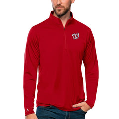MLB Washington Nationals Antigua Tribute Quarter-Zip Pullover Top