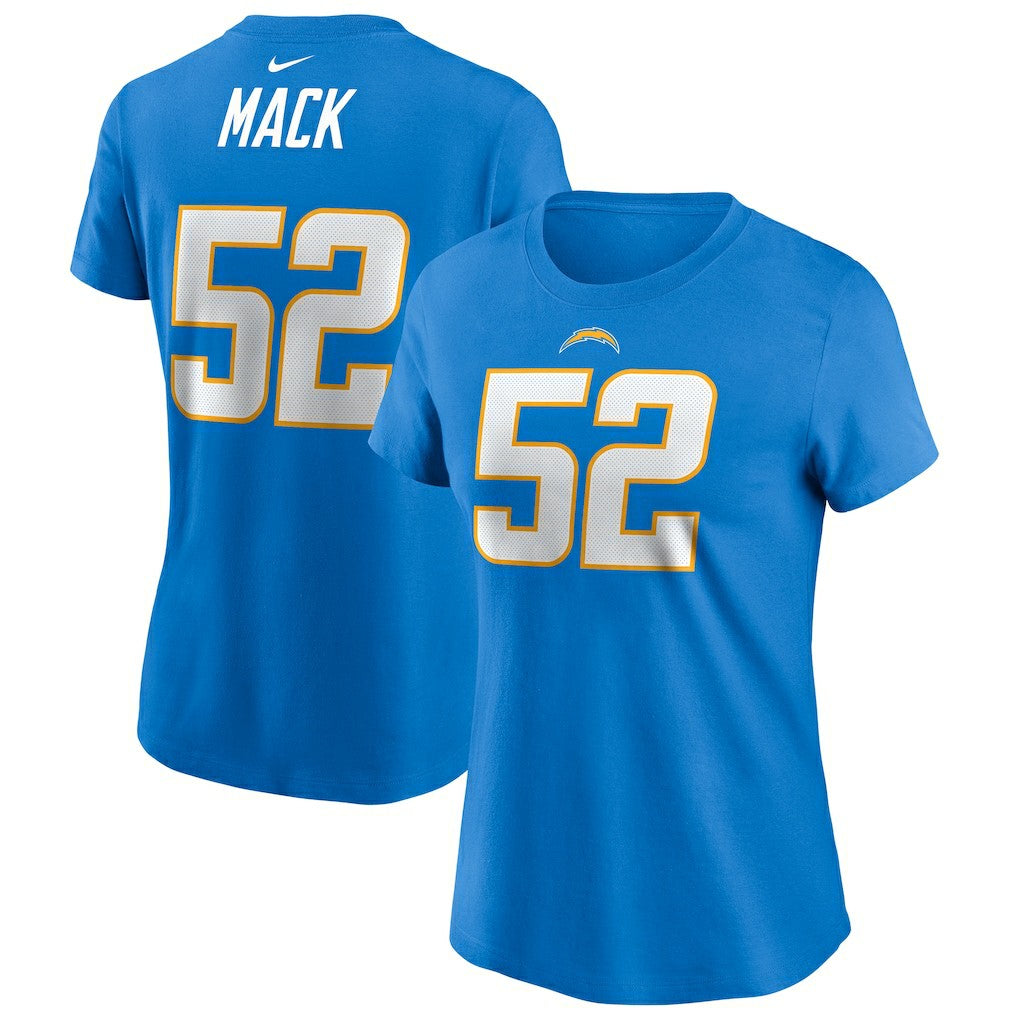 Khalil Mack  Women's Player Name & Number T-Shirt - Los Angeles Chargers