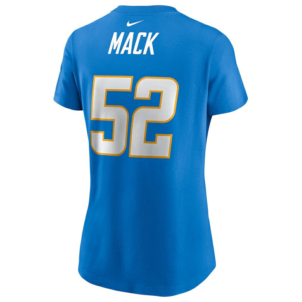 Khalil Mack  Women's Player Name & Number T-Shirt - Los Angeles Chargers