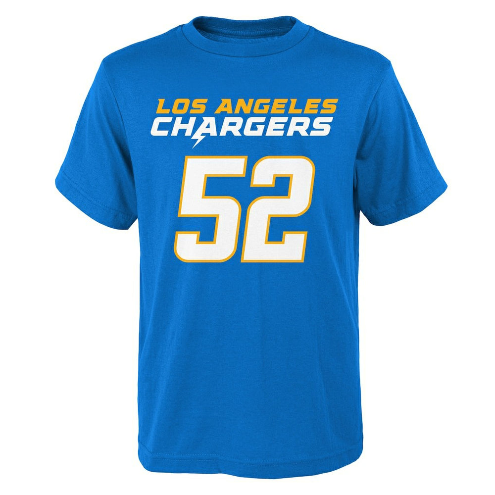 Khalil Mack  Youth Mainliner Player Name & Number T-Shirt - Los Angeles Chargers