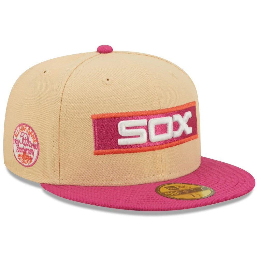 MLB Chicago White Sox New Era 1933 MLB All-Star Game 50th Anniversary Mango Passion 59FIFTY Fitted Hat