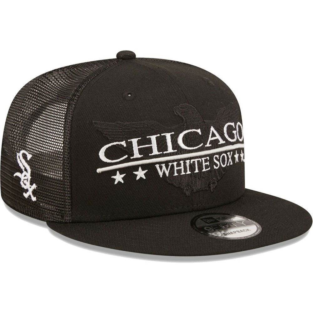 MLB Chicago White Sox New Era Patriot Trucker 9FIFTY Snapback Hat