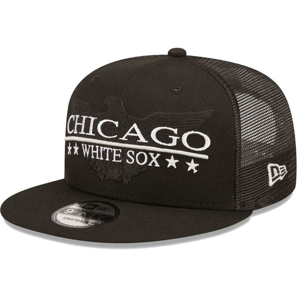 MLB Chicago White Sox New Era Patriot Trucker 9FIFTY Snapback Hat