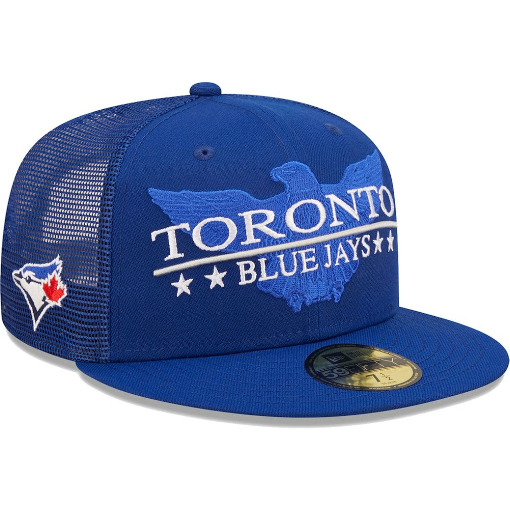 MLB Toronto Blue Jays New Era Patriot Trucker 9FIFTY Snapback Hat