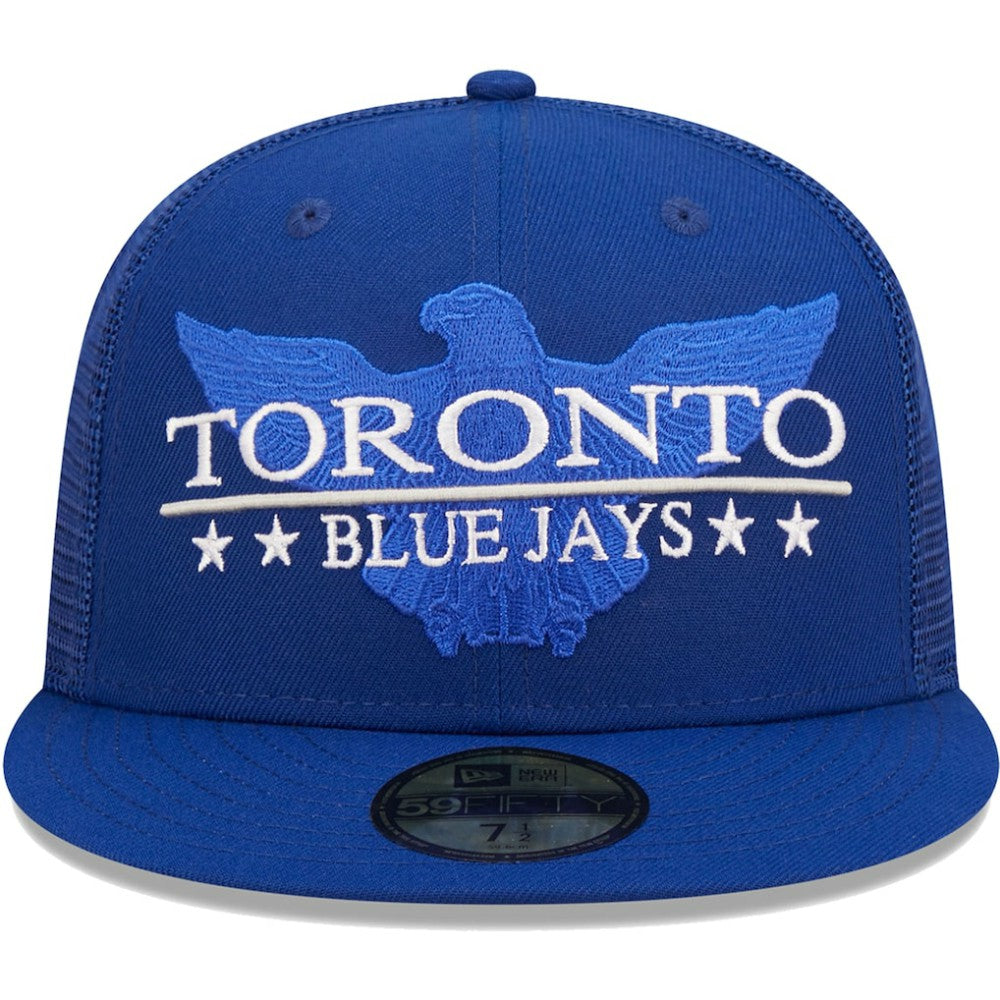 MLB Toronto Blue Jays New Era Patriot Trucker 9FIFTY Snapback Hat