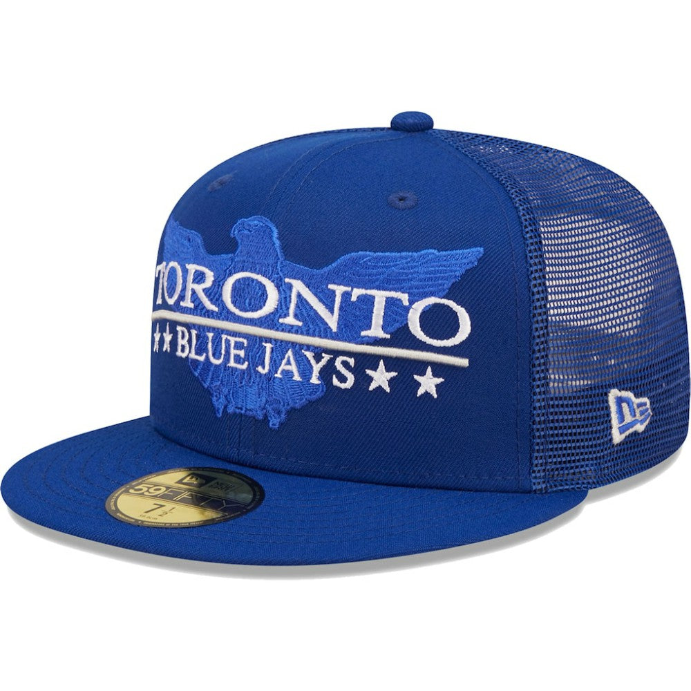 MLB Toronto Blue Jays New Era Patriot Trucker 9FIFTY Snapback Hat