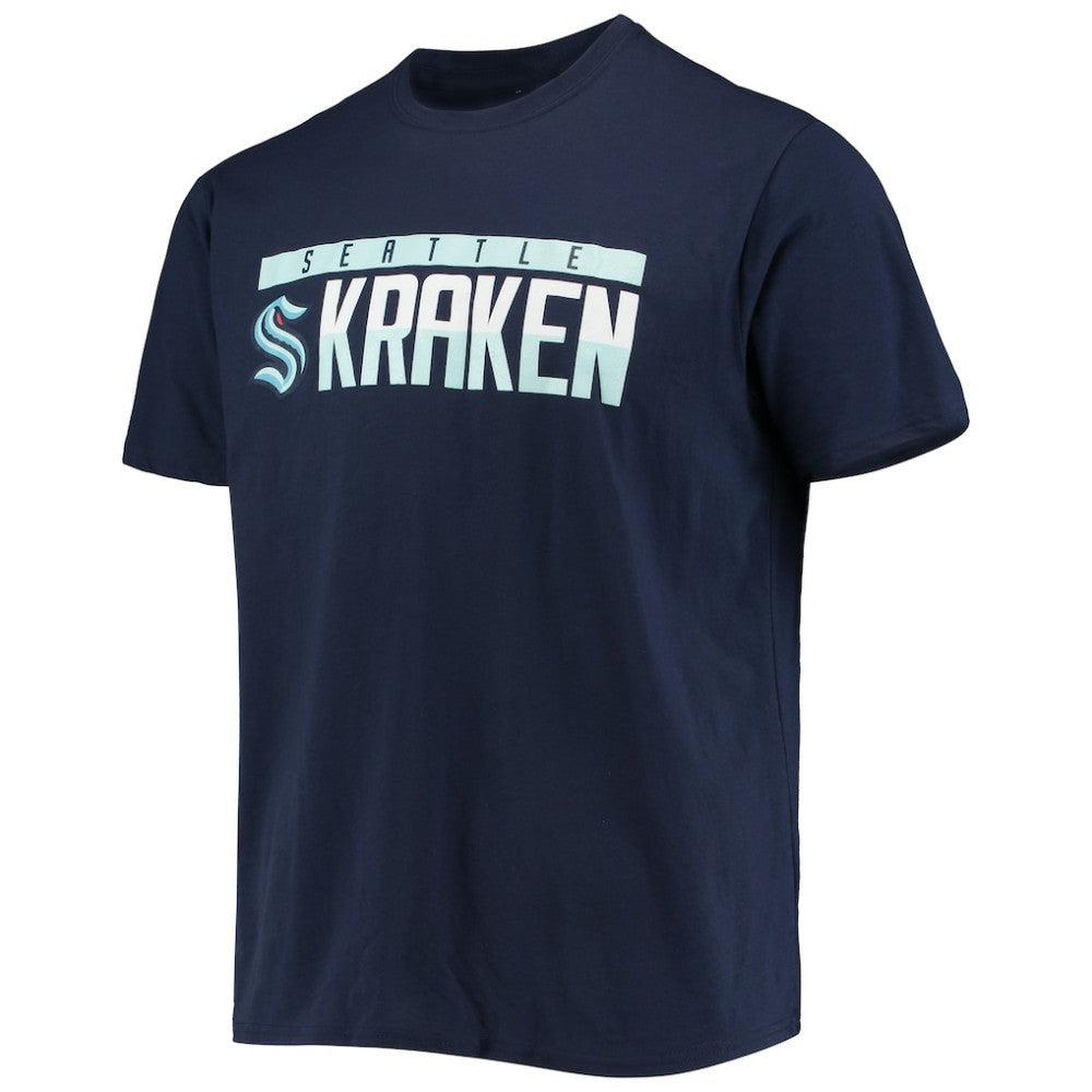 NHL Navy Seattle Kraken Levelwear Richmond Wordmark T-Shirt