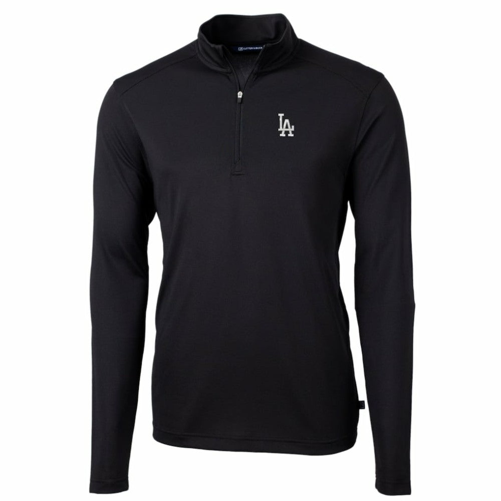 MLB Los Angeles Dodgers Cutter & Buck Big & Tall Virtue Eco Pique Quarter-Zip Pullover Jacket
