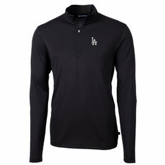 MLB Los Angeles Dodgers Cutter & Buck Big & Tall Virtue Eco Pique Quarter-Zip Pullover Jacket