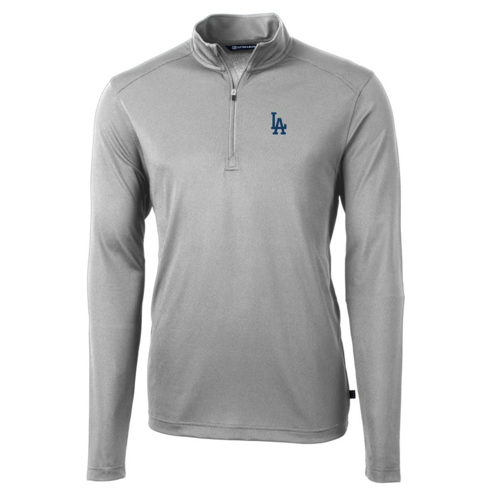 MLB Los Angeles Dodgers Cutter & Buck Big & Tall Virtue Eco Pique Quarter-Zip Pullover Jacket