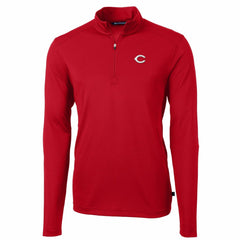 MLB Cincinnati Reds Cutter & Buck Big & Tall Virtue Eco Pique Quarter-Zip Pullover Jacket
