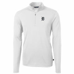 MLB Detroit Tigers Cutter & Buck Big & Tall Virtue Eco Pique Quarter-Zip Pullover Jacket