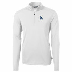 MLB Los Angeles Dodgers Cutter & Buck Big & Tall Virtue Eco Pique Quarter-Zip Pullover Jacket