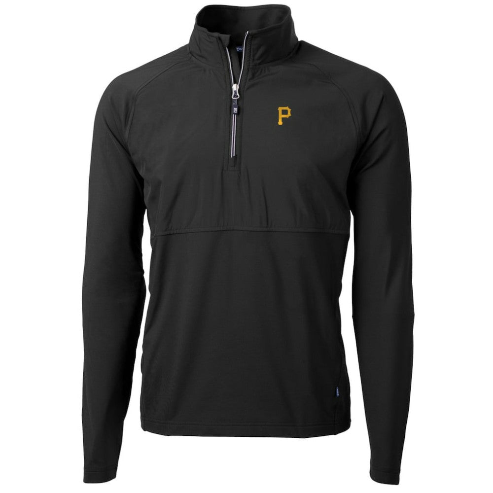 MLB Pittsburgh Pirates Cutter & Buck Adapt Eco Knit Hybrid Recycled Quarter-Zip Pullover Jacket