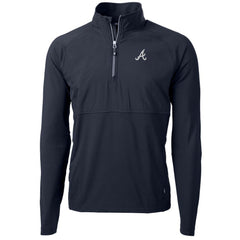 MLB Atlanta Braves Cutter & Buck Adapt Eco Knit Hybrid Recycled Quarter-Zip Pullover Jacket