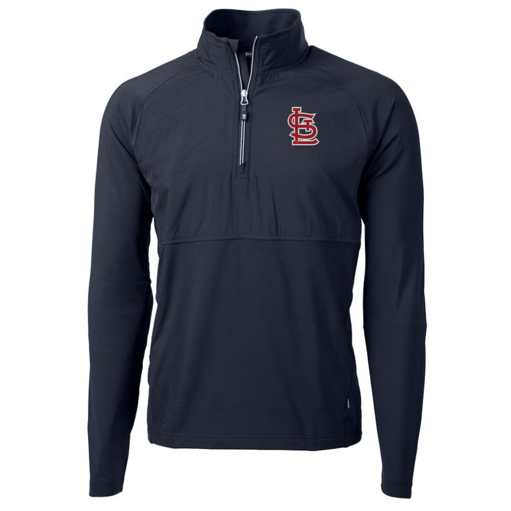 MLB St. Louis Cardinals Cutter & Buck Adapt Eco Knit Hybrid Recycled Quarter-Zip Pullover Jacket