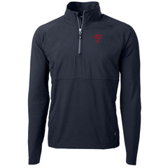 MLB Philadelphia Phillies Cutter & Buck Adapt Eco Knit Hybrid Recycled Quarter-Zip Pullover Jacket