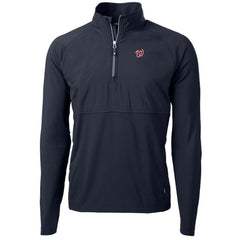 MLB Washington Nationals Cutter & Buck Adapt Eco Knit Hybrid Recycled Quarter-Zip Pullover Jacket
