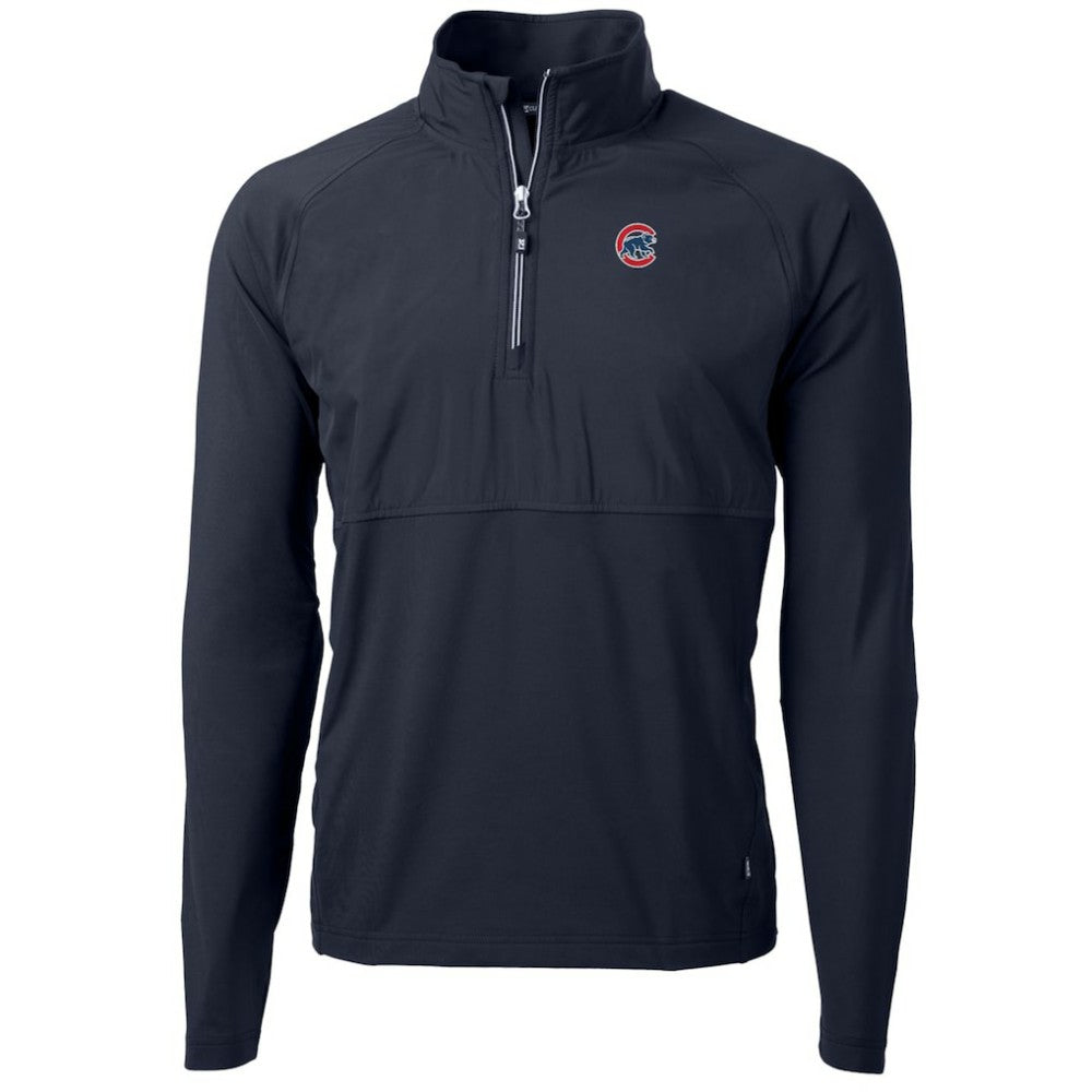 MLB Chicago Cubs Cutter & Buck Adapt Eco Knit Hybrid Recycled Quarter-Zip Pullover Jacket