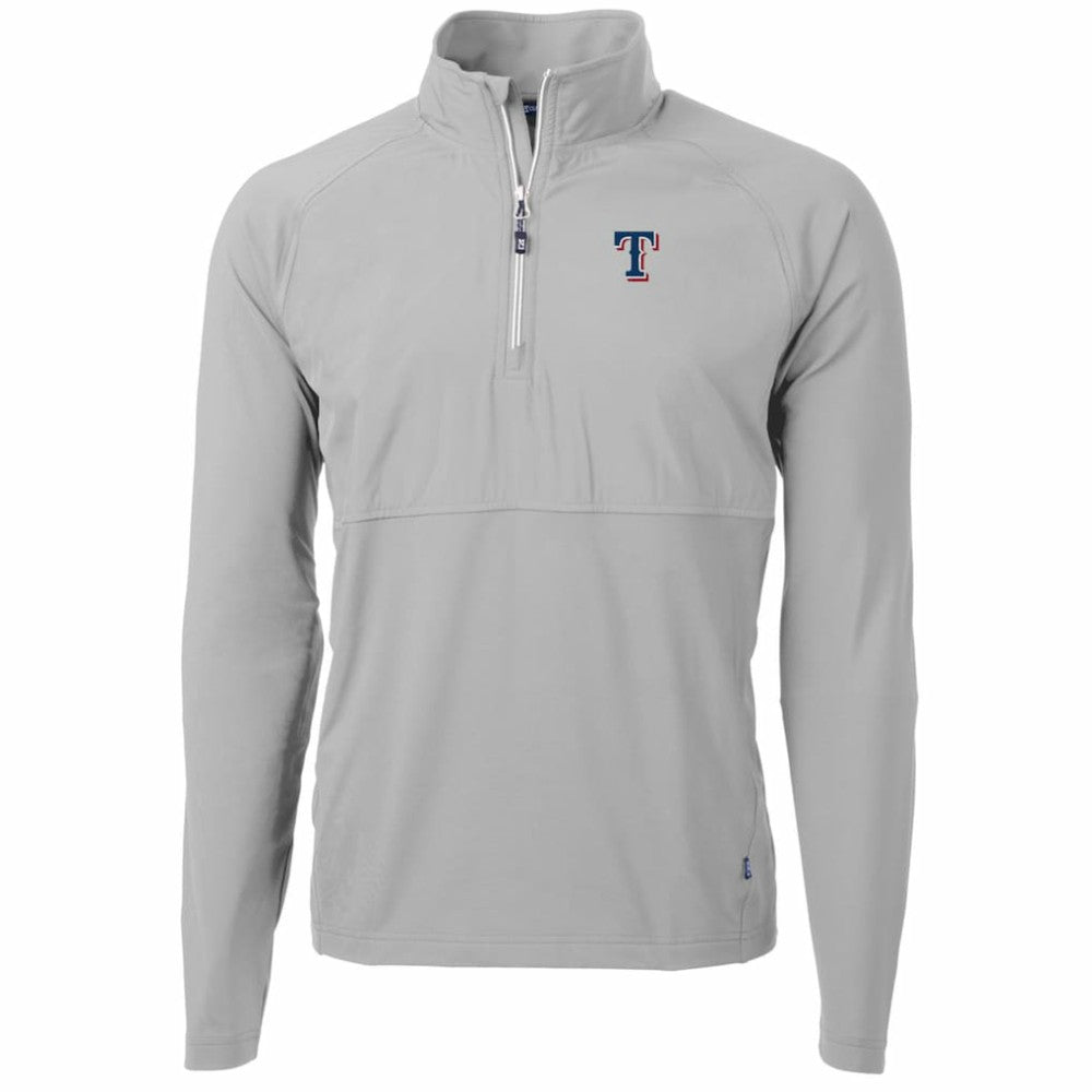 MLB Texas Rangers Cutter & Buck Adapt Eco Knit Hybrid Recycled Quarter-Zip Pullover Jacket