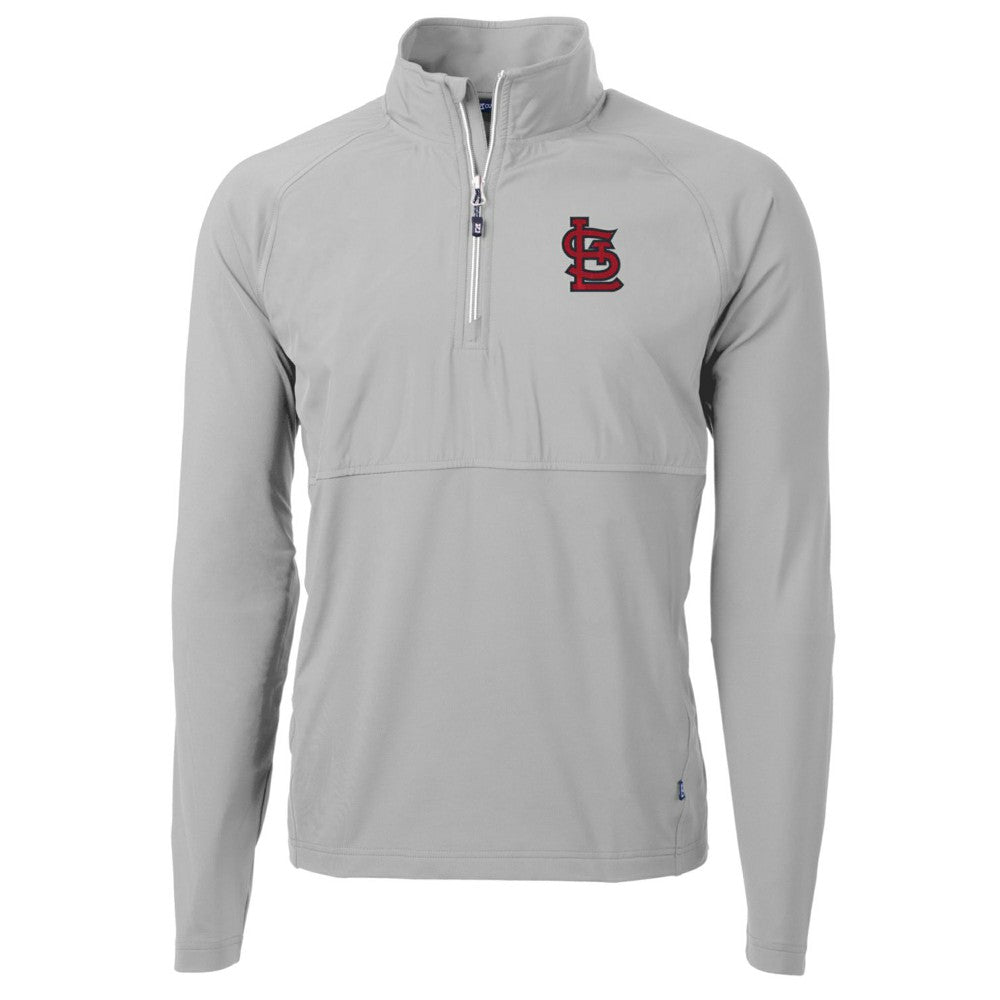 MLB St. Louis Cardinals Cutter & Buck Adapt Eco Knit Hybrid Recycled Quarter-Zip Pullover Jacket