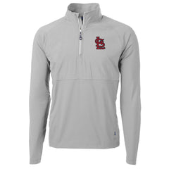 MLB St. Louis Cardinals Cutter & Buck Adapt Eco Knit Hybrid Recycled Quarter-Zip Pullover Jacket
