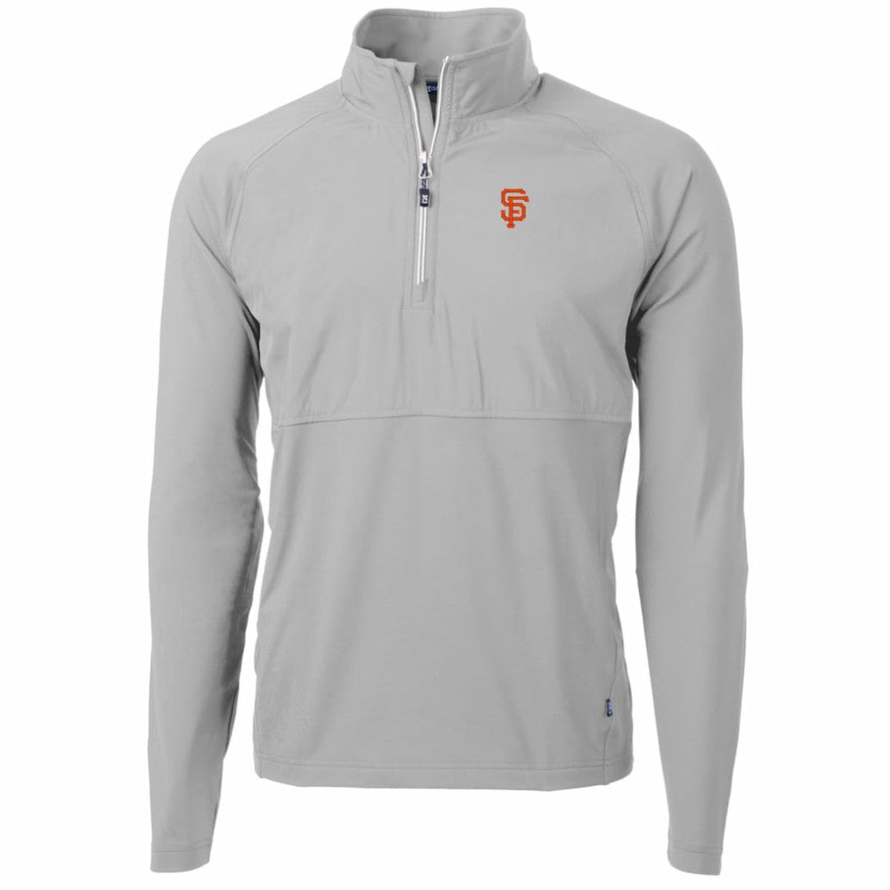MLB San Francisco Giants Cutter & Buck Adapt Eco Knit Hybrid Recycled Quarter-Zip Pullover Jacket