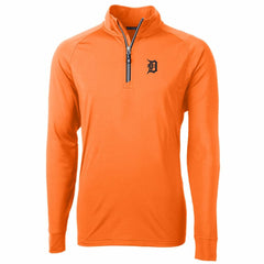 MLB Detroit Tigers Cutter & Buck Adapt Eco Knit Stretch Recycled Quarter-Zip Pullover Jacket