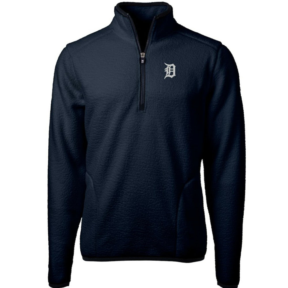 MLB Detroit Tigers Cutter & Buck Cascade Eco Sherpa Fleece Quarter-Zip Pullover Jacket