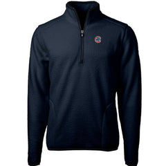 MLB Chicago Cubs Cutter & Buck Cascade Eco Sherpa Fleece Quarter-Zip Pullover Jacket
