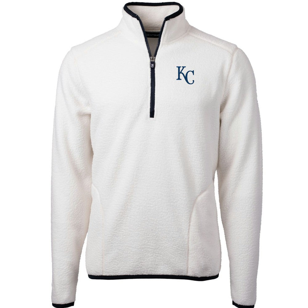 MLB Kansas City Royals Cutter & Buck Cascade Eco Sherpa Fleece Quarter-Zip Pullover Jacket