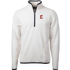 MLB Cleveland Guardians Cutter & Buck Cascade Eco Sherpa Fleece Quarter-Zip Pullover Jacket