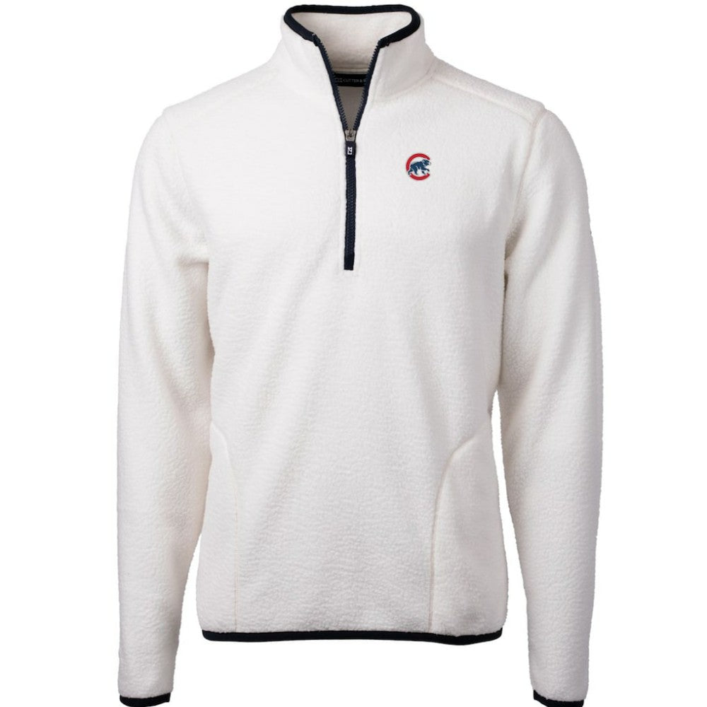 MLB Chicago Cubs Cutter & Buck Cascade Eco Sherpa Fleece Quarter-Zip Pullover Jacket