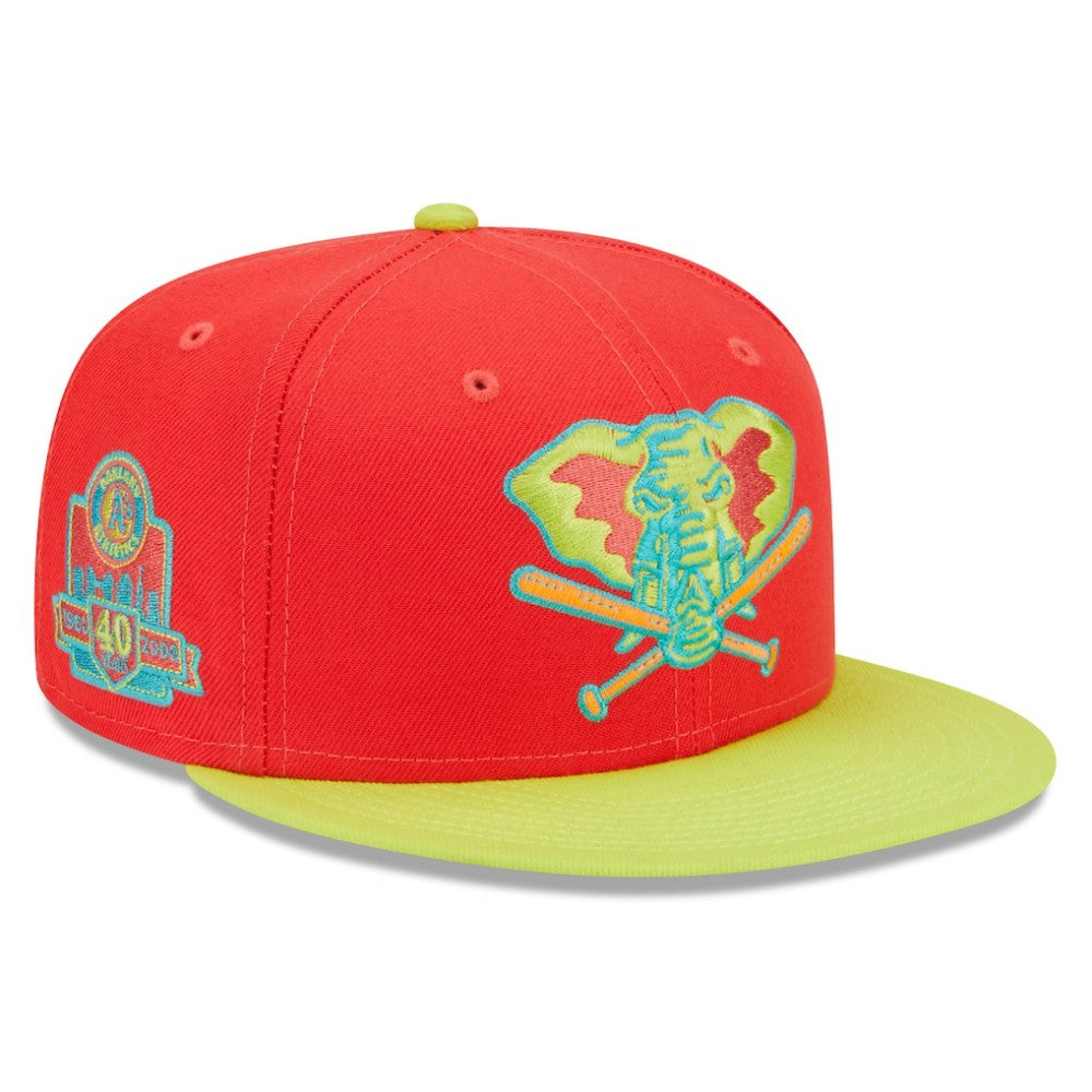 MLB Athletics New Era 40th Anniversary Lava Highlighter Combo 59FIFTY Fitted Hat