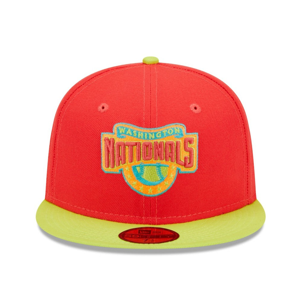 MLB Washington Nationals New Era 2008 Inaugural Season  Lava Highlighter Combo 59FIFTY Fitted Hat