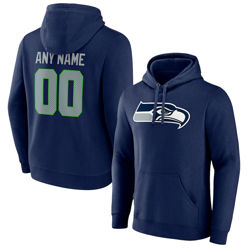 Team Authentic Personalized Name & Number Pullover Hoodie - Seattle Seahawks