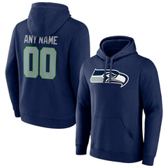 Team Authentic Personalized Name & Number Pullover Hoodie - Seattle Seahawks