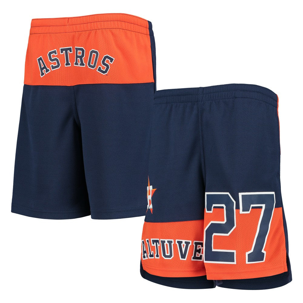 MLB Jose Altuve Houston Astros Youth Pandemonium Name & Number Shorts